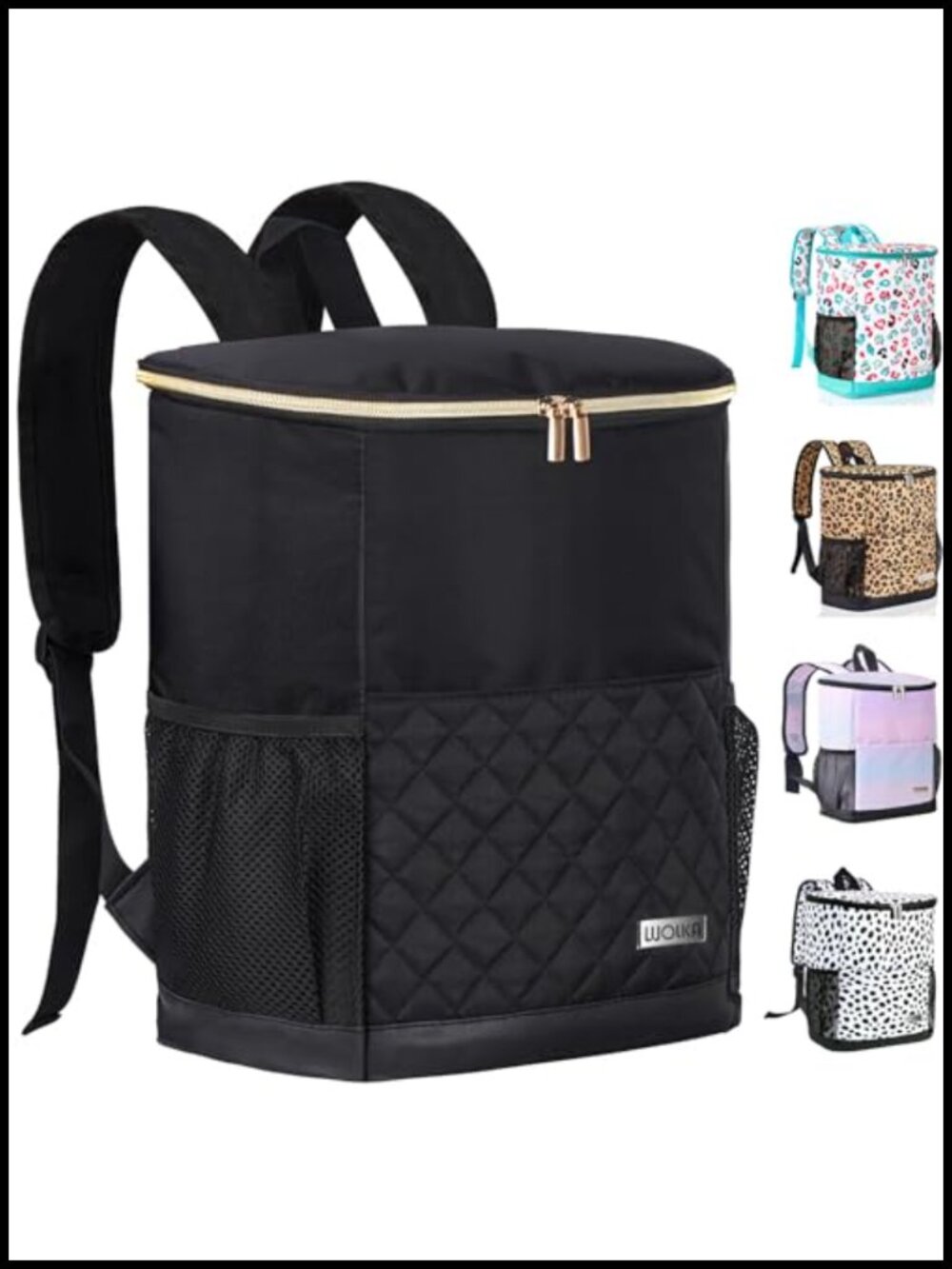 Insulated Leak Proof Cooler Backpack 30 Cans Waterproof Soft Sided Lunch Bag